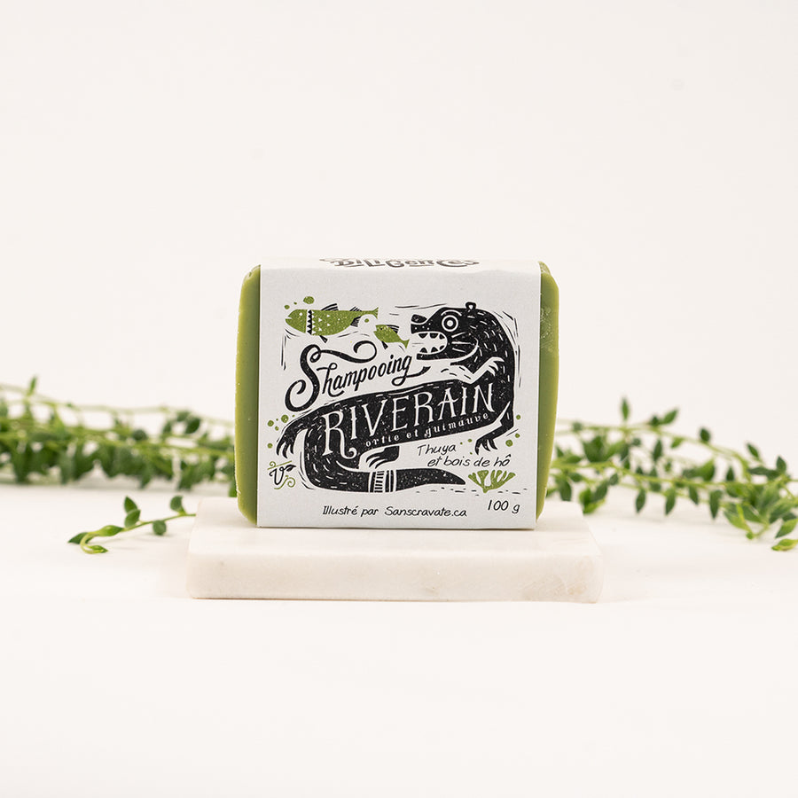 Barre shampooing Riverain - ortie et guimauve  - Les Mauvaises Herbes